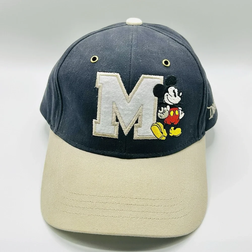 Mickey Mouse Disneyland Resort Parks M Logo 2-Tone Hat Cap Adjustable Strapback